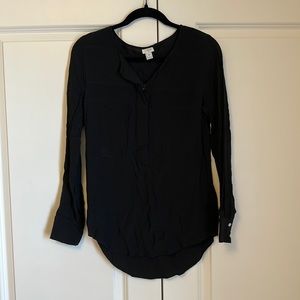 J Crew Black Blouse - XS